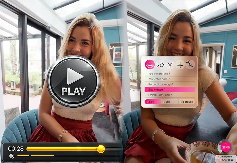 Qwinky interactive porn quest interface compared with regular adult video viewing